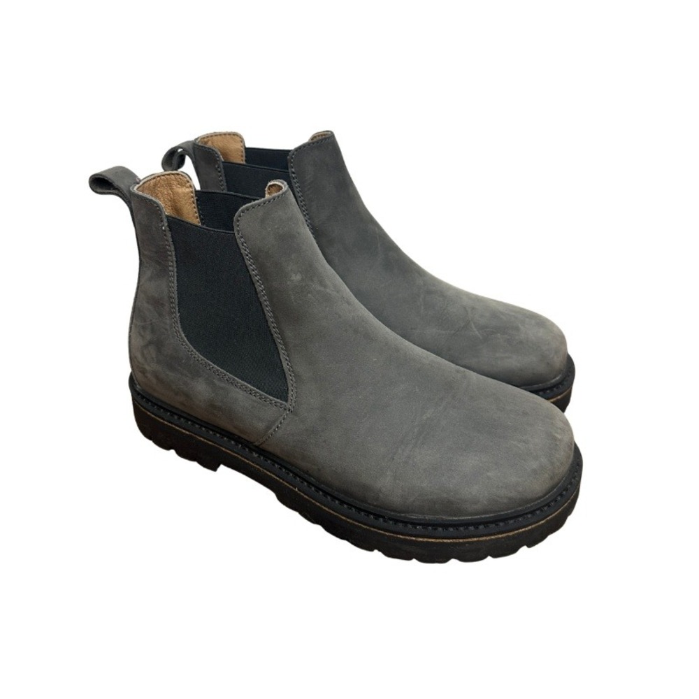 Birkenstock Stalon Chelsea Boots Graphite Gray Nubuck Leather EU 36 / US 5-5.5